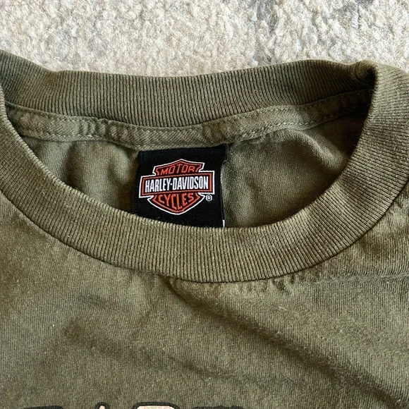 harley davidson south dakota green tee shirt - Picture 3 of 5